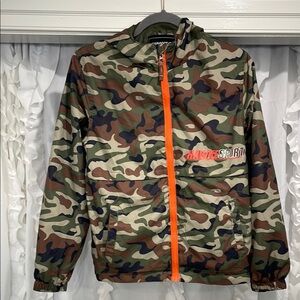 Camouflage Kids Jacket with Orange Accents new